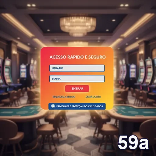 Tela de login do site 59a, com acesso seguro e rápido.