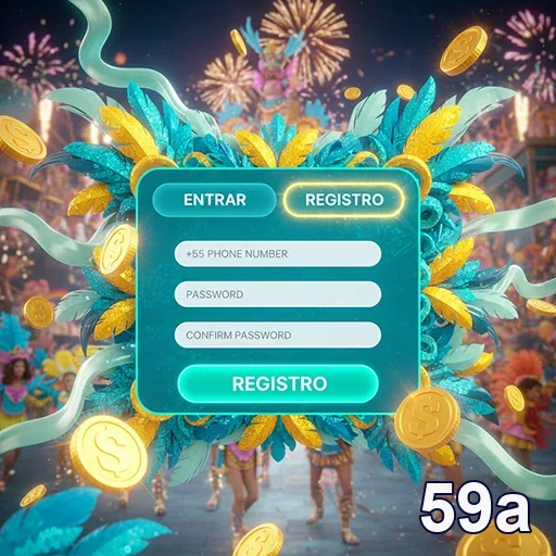 Tela mobile de cadastro na plataforma 59a para jogadores VIP.
