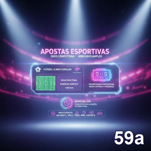 Interface de apostas esportivas do site 59a, destacando modalidades.