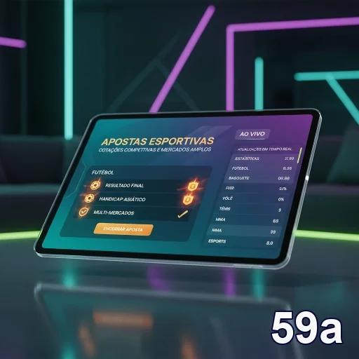 Interface do aplicativo 59a mostrando opções de apostas.