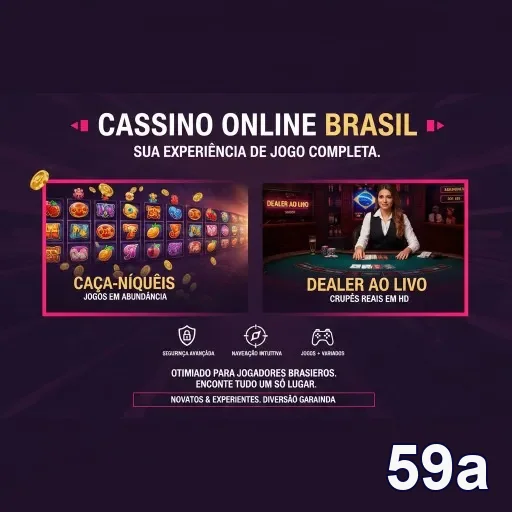 Imagem de serviços VIP na 59a com caça-níqueis e dealer ao vivo.