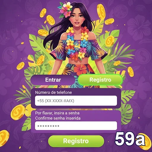 Tela de registro da 59a com suporte para novos jogadores.
