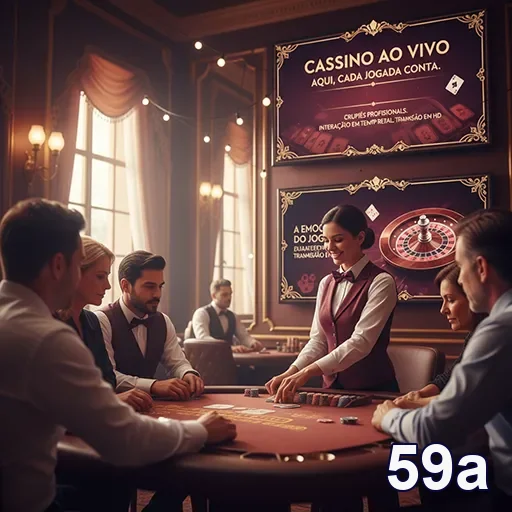 Jogadores em um cassino ao vivo apresentando o site 59a.
