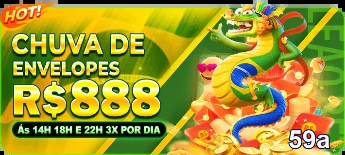 Imagem do site 59a promovendo bônus de R$888 para VIP.