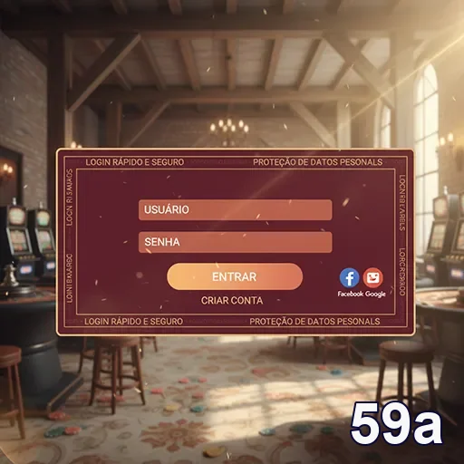 Login rápido e seguro do aplicativo 59a para jogadores VIP.