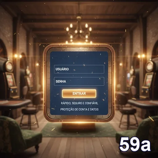 Tela de login da plataforma VIP da 59a, com segurança visível.