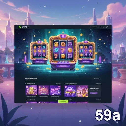 Imagem de slot games destacados no 59a com recompensas visuais.
